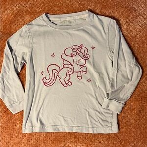 Mustard &Ketchup Kids Unicorn Graphic Long Sleeve Shirt- Lavendar